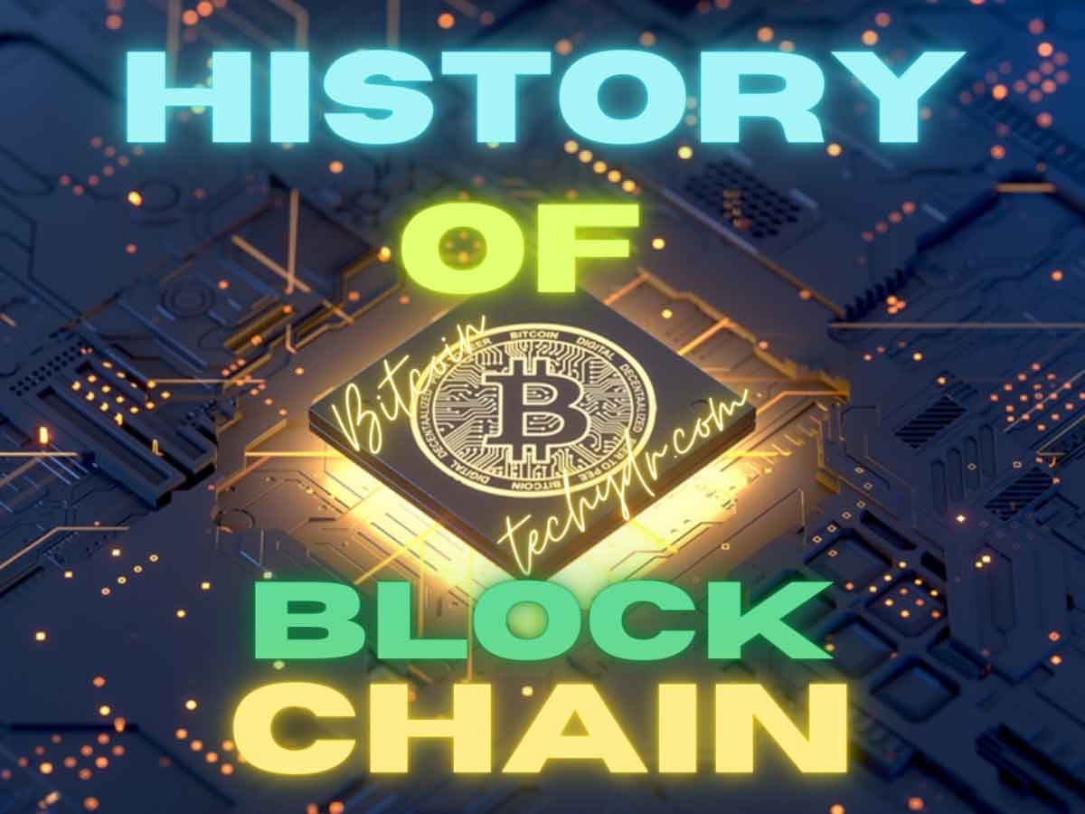 history of blockchain