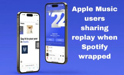 Apple music users sharing'replay' when spotify wrapped