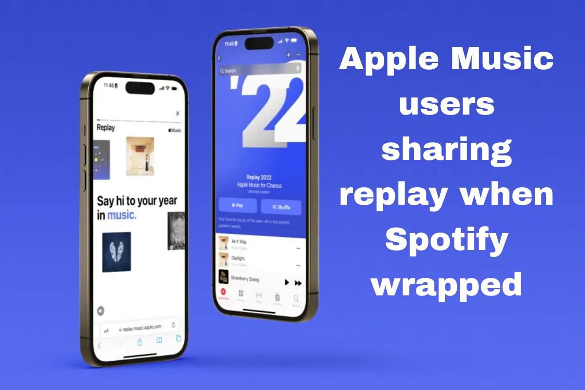 Apple music users sharing'replay' when spotify wrapped