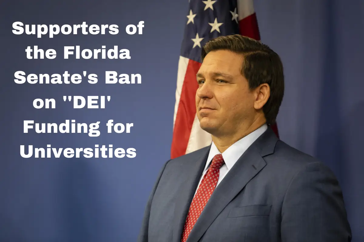 Supporters of the Florida Senate's Ban on ''DEI' Funding for Universities