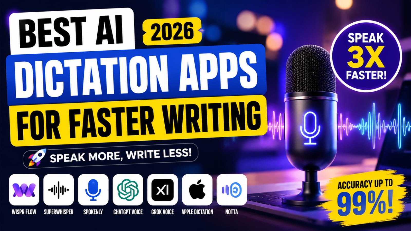 Best AI Dictation Apps for Faster Writing in 2026 Best AI-Powered Dictation Apps of 2026: Stop Typing, Start Speaking